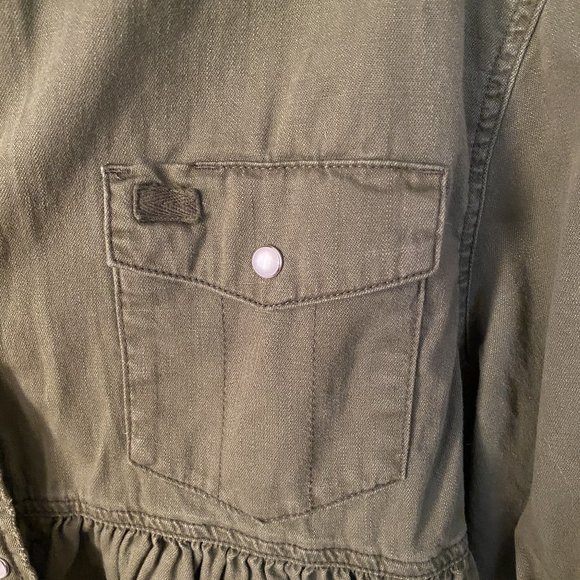 Free People Army Dylan Babydoll Shirt Jacket NEW - Picture 7 of 10